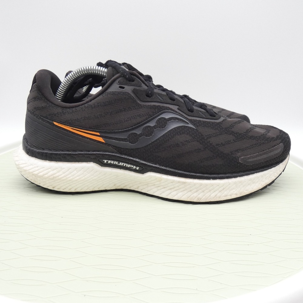 Saucony Triumph 19 S20678-12 Mens US 10 Running Shoes Black Gum Mesh Sneakers